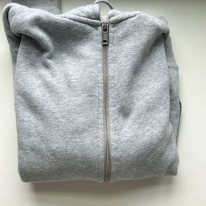 Gray full length brandy Melville zip up